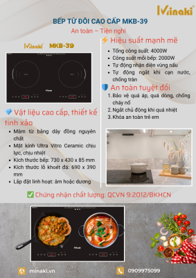 Bếp từ đôi Minaki MKB-39