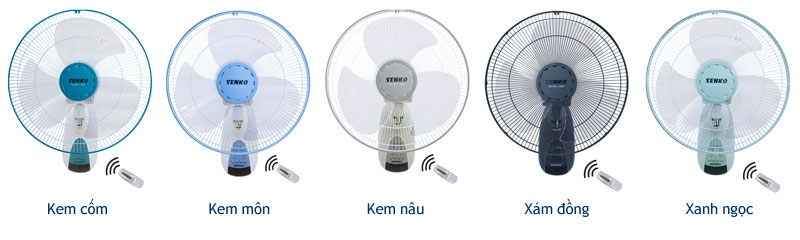 Các loại màu sắc quạt treo remote Senko TR1628
